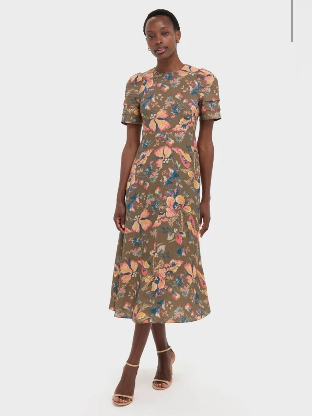 NEW Hunter Bell Casey Dress in Olive Floral Size 8